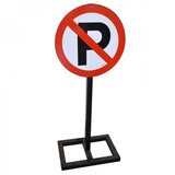 Panou parcare interzisa personalizat cu suport metalic si picior